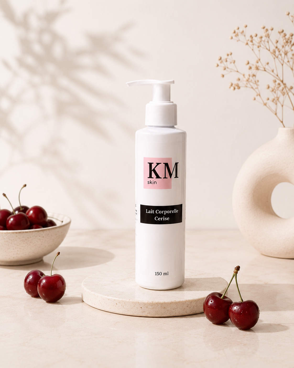 Lait corps cerise